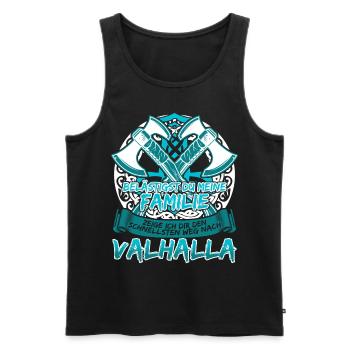 Schildmaid Wikinger Frau Berserker - Männer Premium Bio Tank Top - Schwarz - Vorne - Michal (187cm)