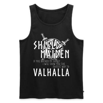 Wikinger Schildmaid - Männer Premium Bio Tank Top - Schwarz - Vorne - AI Model Male 178 light (178cm)