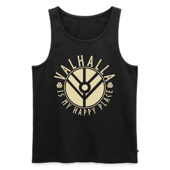 Wikinger Spruch - Männer Premium Bio Tank Top - Schwarz - Vorne - Michal (187cm)