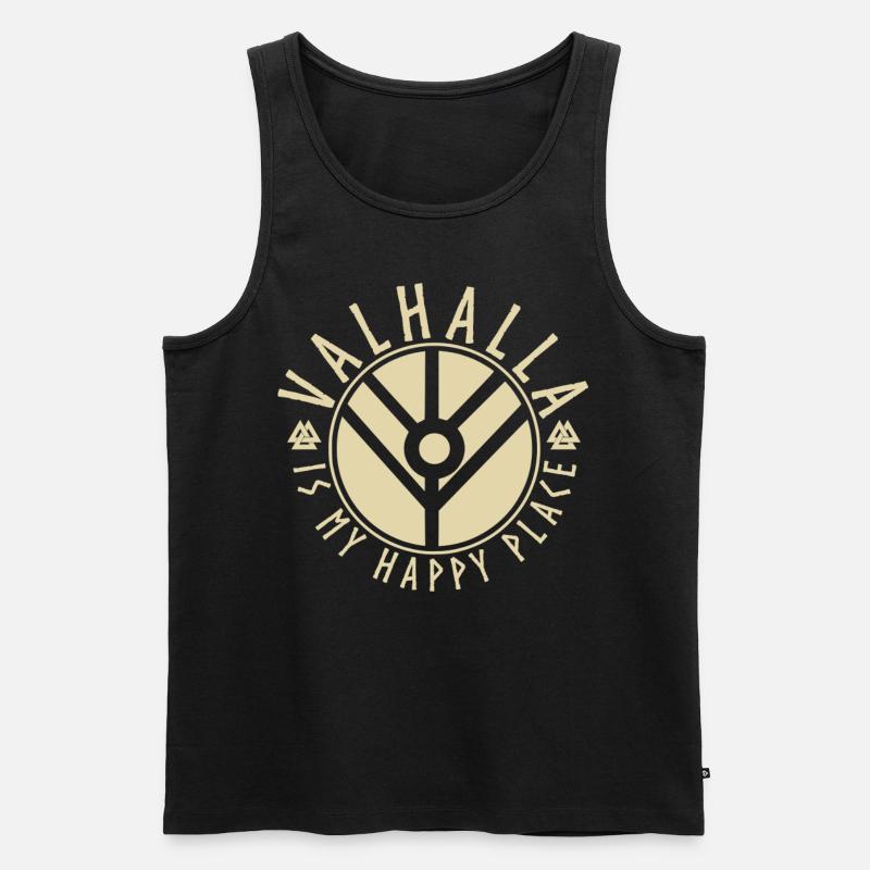 Wikinger Spruch - Männer Premium Bio Tank Top - Schwarz