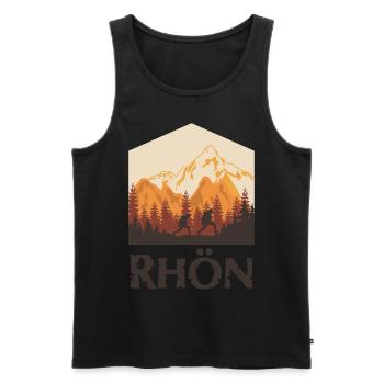 Rhön Wandern und Rhöner Berge - Männer Premium Bio Tank Top - Schwarz - Vorne - AI Model Male 178 light (178cm)