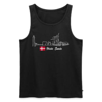Hvide Sande Leuchtturm Windrad Dänemark - Männer Premium Bio Tank Top - Schwarz - Vorne - AI Model Male 178 light (178cm)