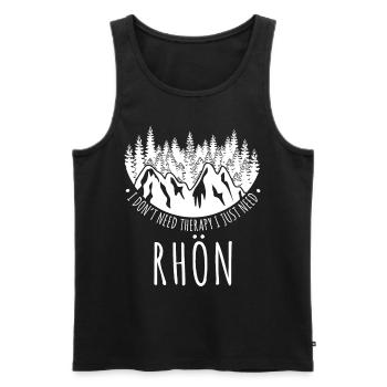 Rhön Rhöner Berge Wandern - Männer Premium Bio Tank Top - Schwarz - Vorne - AI Model Male 178 light (178cm)