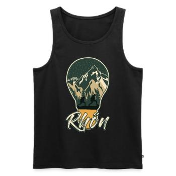 Rhön Wandern Klettern Rhöner Berge - Männer Premium Bio Tank Top - Schwarz - Vorne - AI Model Male 178 light (178cm)