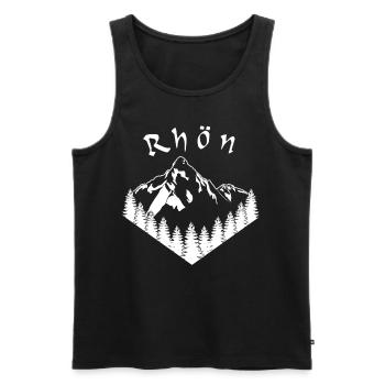 Rhön Wandern Wald Rhöner Berge - Männer Premium Bio Tank Top - Schwarz - Vorne - AI Model Male 178 light (178cm)