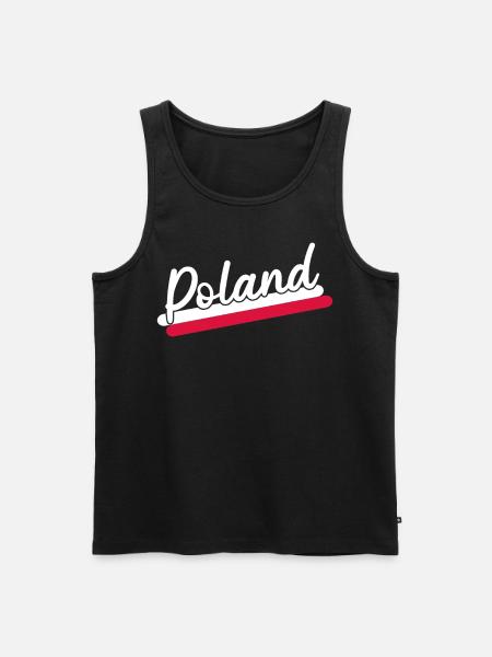 Drapeau de la Pologne - Débardeur bio Premium Homme - noir