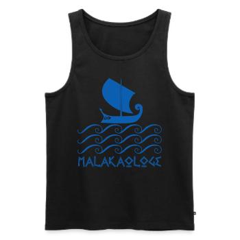 Grieche griechisches Schiff Griechenland - Männer Premium Bio Tank Top - Schwarz - Vorne - Michal (187cm)