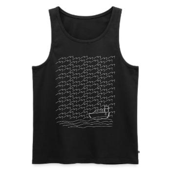 Synthesizer Synth Boot Synthesizers - Men's Premium Organic Tank Top - black - Front - Michal (187cm)