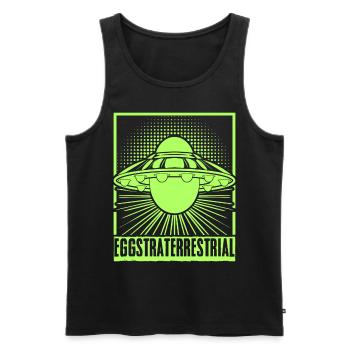 Alien Egg Extraterrestrial Eggs Spaceship - Men's Premium Organic Tank Top - black - Front - Michal (187cm)