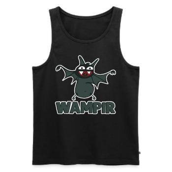 Vampir lustige dicke Fledermaus - Männer Premium Bio Tank Top - Schwarz - Vorne - Michal (187cm)