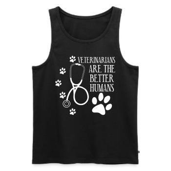 Veterinarian Veterinary Veterinary Practice - Men's Premium Organic Tank Top - black - Front - AI Model Male 178 light (178cm)