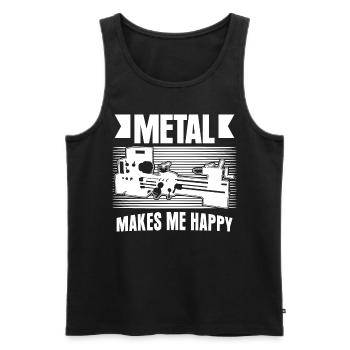 Chipper Lathe operator Cutting machine operator - Men's Premium Organic Tank Top - black - Front - AI Model Male 178 light (178cm)