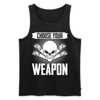 Cutting machine operator Lathe Chipper - Men's Premium Organic Tank Top - black - Front - AI Model Male 178 light (178cm)