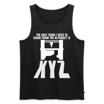 Chipper CNC milling machine - Men's Premium Organic Tank Top - black - Front - AI Model Male 178 light (178cm)