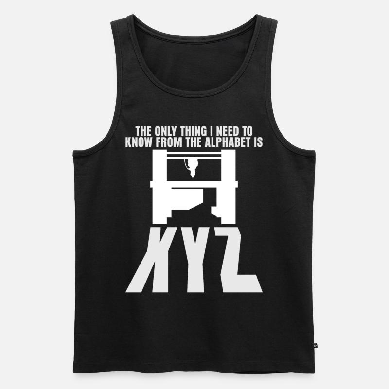 Chipper CNC milling machine - Men's Premium Organic Tank Top - black