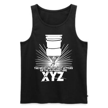 Machinist CNC Turner Milling Machine - Men's Premium Organic Tank Top - black - Front - AI Model Male 178 light (178cm)