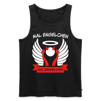 Engel Bengelchen Bengel Heiligenschein - Männer Premium Bio Tank Top - Schwarz - Vorne - AI Model Male 178 light (178cm)