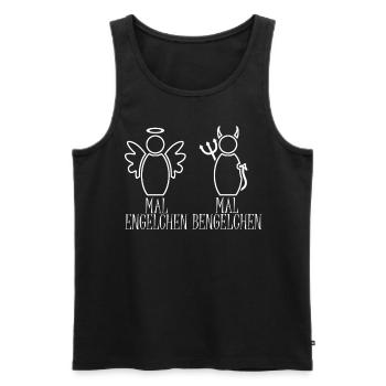 Heiligenschein Engel Bengelchen Bengel - Männer Premium Bio Tank Top - Schwarz - Vorne - AI Model Male 178 light (178cm)
