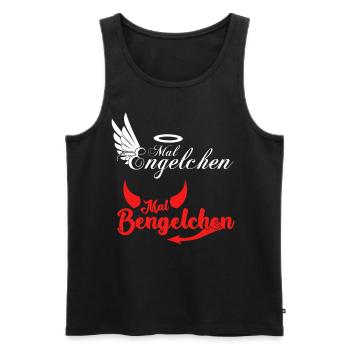 Engel Bengelchen Heiligenschein Bengel - Männer Premium Bio Tank Top - Schwarz - Vorne - AI Model Male 178 light (178cm)