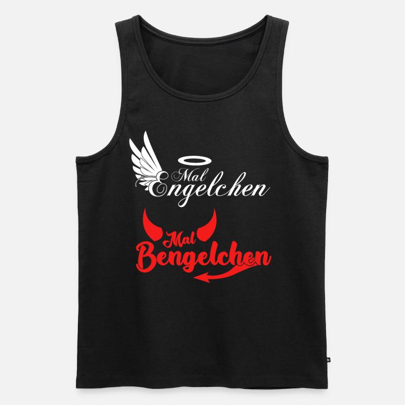 Engel Bengelchen Heiligenschein Bengel - Männer Premium Bio Tank Top - Schwarz