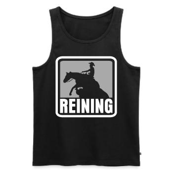 Reining Riding Dressage Western Riding - Men's Premium Organic Tank Top - black - Front - AI Model Male 178 light (178cm)