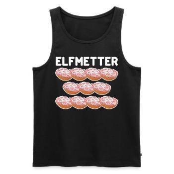 Mettbrötchen Elfmetter Mettigel Mett - Männer Premium Bio Tank Top - Schwarz - Vorne - Michal (187cm)