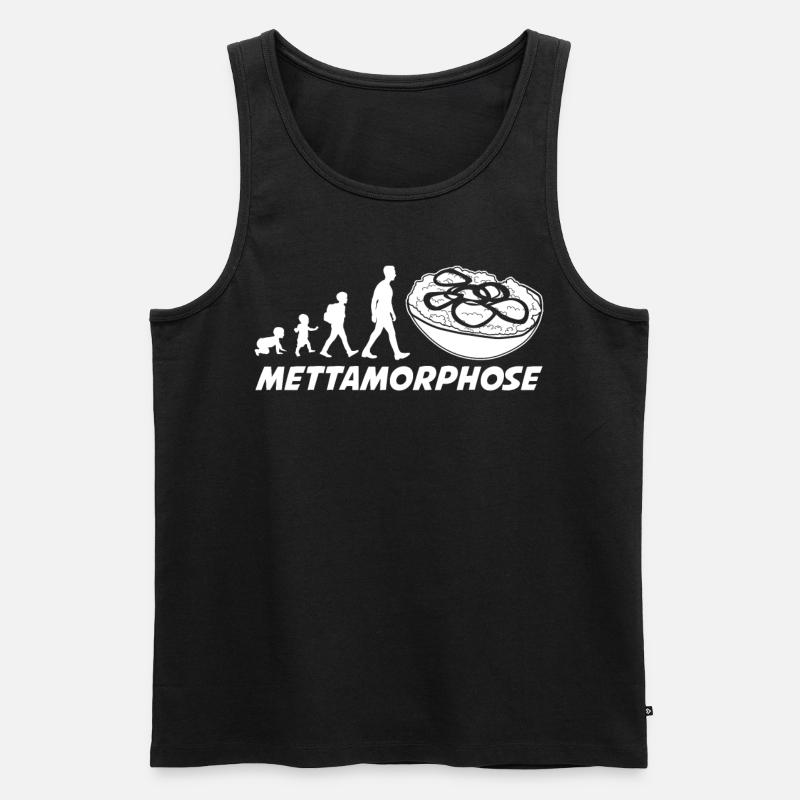 Mettbrötchen Mettigel Hackfleisch Mett - Männer Premium Bio Tank Top - Schwarz
