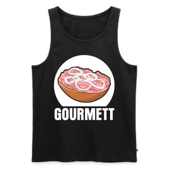Mettbrötchen Gourmet Mettigel Mett - Männer Premium Bio Tank Top - Schwarz - Vorne - Michal (187cm)
