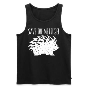 Mettigel Hackfleisch Mett Mettbrötchen - Männer Premium Bio Tank Top - Schwarz - Vorne - Michal (187cm)