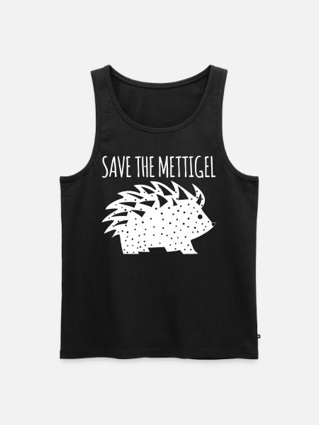 Mettigel Hackfleisch Mett Mettbrötchen - Männer Premium Bio Tank Top - Schwarz