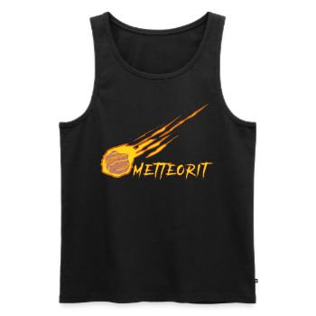 Mettbrötchen Meteorit Hackfleisch Mett - Männer Premium Bio Tank Top - Schwarz - Vorne - Michal (187cm)