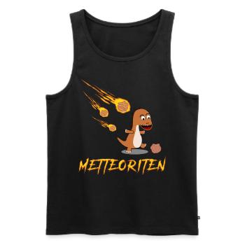 Mettbrötchen Hackfleisch Meteorit Mett - Männer Premium Bio Tank Top - Schwarz - Vorne - Michal (187cm)
