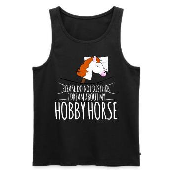 Hobbyhorse Sleeping Hobby Horse - Men's Premium Organic Tank Top - black - Front - Michal (187cm)