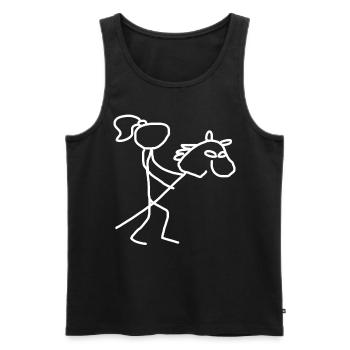 Hobby Horse Hobby Horsing - Men's Premium Organic Tank Top - black - Front - Michal (187cm)