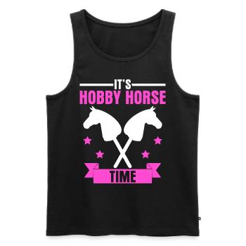 Hobby Cavalier Hobby Horsing - Débardeur bio Premium Homme - noir - Devant - AI Model Male 178 light (178cm)