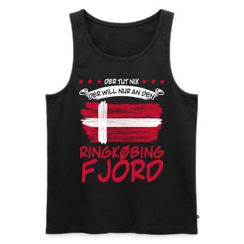 Ringkøbing Fjord lustig Dänemark - Männer Premium Bio Tank Top - Schwarz - Vorne - AI Model Male 178 light (178cm)