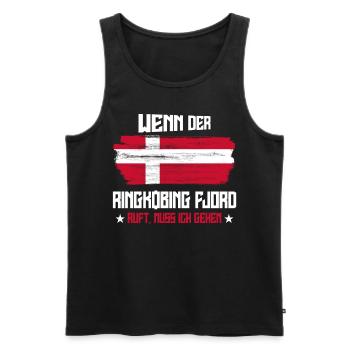 Ringkøbing Fjord ruft Dänemark - Männer Premium Bio Tank Top - Schwarz - Vorne - AI Model Male 178 light (178cm)