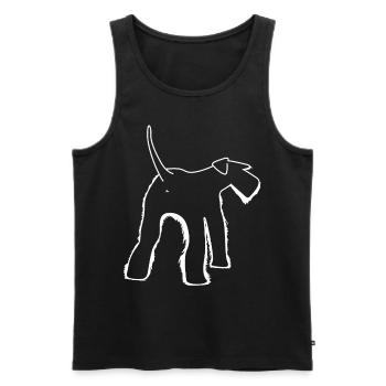 Le schnauzer vu de derrière les chiens - Débardeur bio Premium Homme - noir - Devant - Michal (187cm)