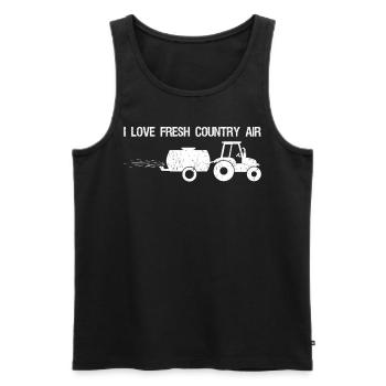 Farmer tractor manure driving farmer - Men's Premium Organic Tank Top - black - Front - Michal (187cm)