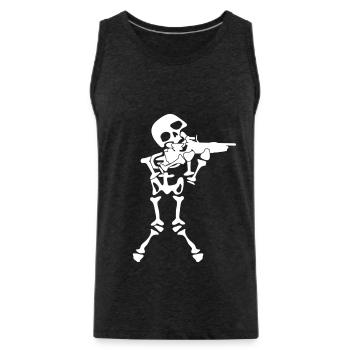 Club de tir sportif skeleton - Débardeur bio Premium Homme - charbon - Devant - Alexander (188cm)