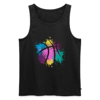 Colorful design for basketball players - Men's Premium Organic Tank Top - black - Front - Michal (187cm)