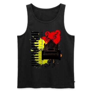 Organ Organ Player Saying Organist - Men's Premium Organic Tank Top - black - Front - AI Model Male 178 light (178cm)