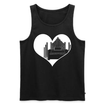 Organ Organist Heart Organist - Men's Premium Organic Tank Top - black - Front - AI Model Male 178 light (178cm)