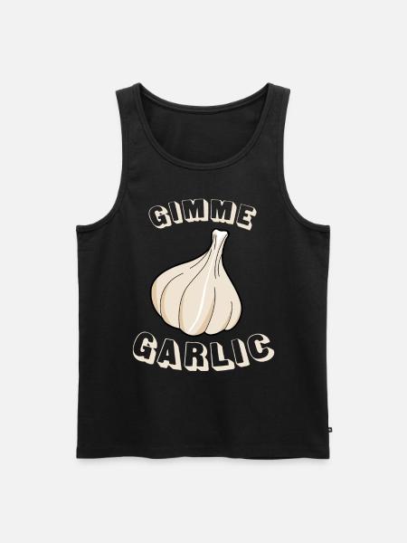 Knoblauch Spruch Knoblauchzehe - Männer Premium Bio Tank Top - Schwarz