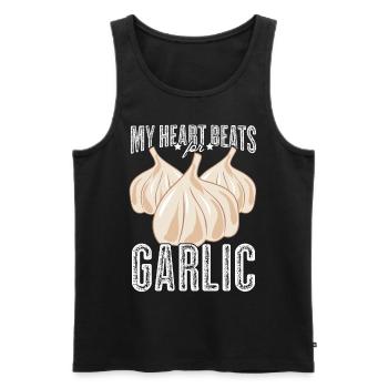 Knoblauch Kochen Knoblauchzehe - Männer Premium Bio Tank Top - Schwarz - Vorne - AI Model Male 178 light (178cm)