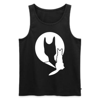 White Shepherd Dog Shade Shepherd Dogs - Men's Premium Organic Tank Top - black - Front - AI Model Male 178 light (178cm)