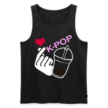 Kpop Bubble Tea Korean Popmusik K-Pop - Männer Premium Bio Tank Top - Schwarz - Vorne - Michal (187cm)
