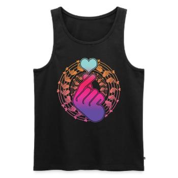 Kpop K-Pop Korean Popmusic - Männer Premium Bio Tank Top - Schwarz - Vorne - Michal (187cm)