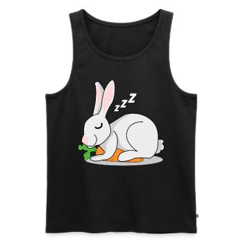 Rabbit with carrot sleeps rabbit rabbit - Men's Premium Organic Tank Top - black - Front - AI Model Male 178 light (178cm)