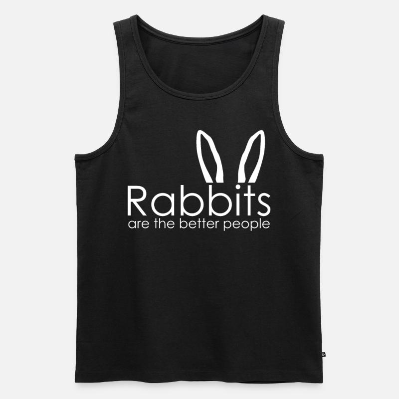 Rabbit Rabbit Rabbit - Men's Premium Organic Tank Top - black